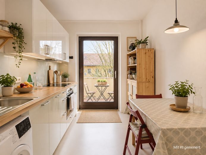 Senza provvigione - Grazioso e curato appartamento di 3 locali, balcone, bagno con finestra, cantina – Küche