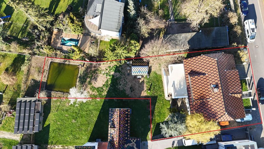 Luftbild Grundtsücksgrenze