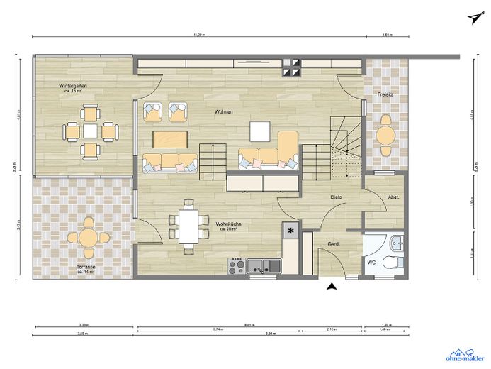 Architekten-Unikat in Neu-Anspach: Moderner Luxus & Erstbezug nach Sanierung – Erdgeschoss