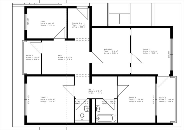 4,5 Zimmer-Wohnung in Darmstadt - Kranichstein – Grundriss