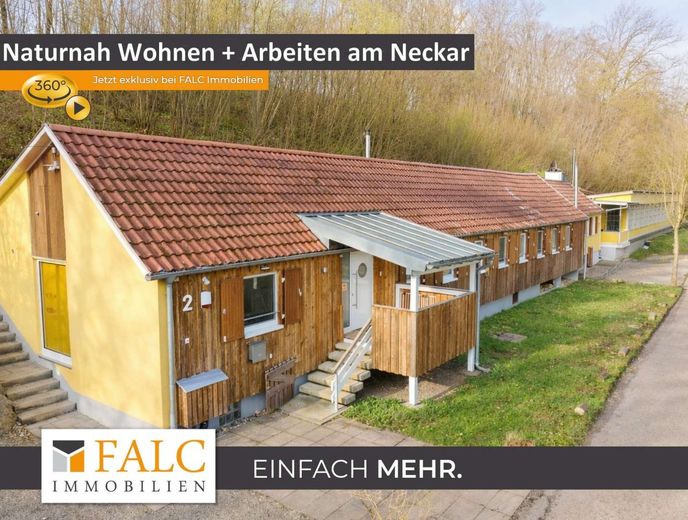 Einzigartige Immobilie - Naturnah Wohnen und Arbeiten am Neckar – Titel