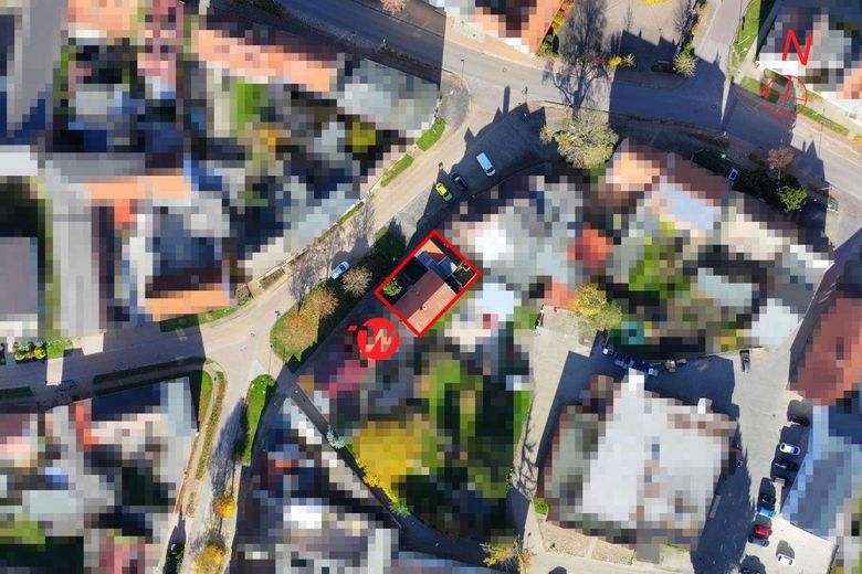 Behagliches Einfamilienhaus mit Balkon, Kamin &amp; Nebengebäude - perfekt für ruhiges, zentrales Wohnen – Vogelperspektive