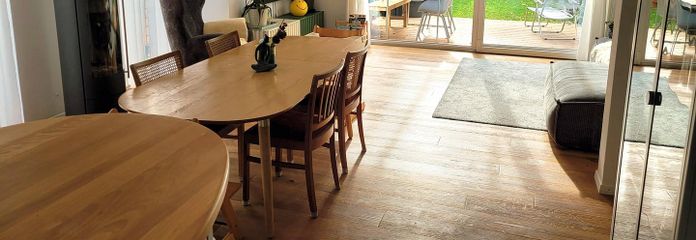 Blick vom Wohn-/Esszimmer 