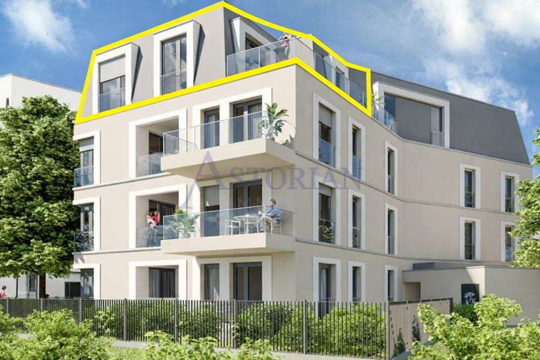 Provisionsfreies Penthouse mit 21 m² Dachterrasse in Dresden-Cotta – Rückseite