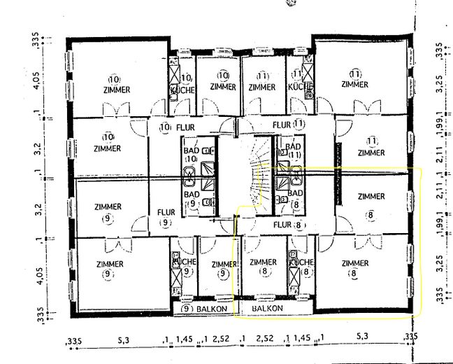 Charmante 2,5-Zimmer Altbauwohnung mit Stuck & Balkon – Hamburg-St. Pauli – Grundriss 2.OG