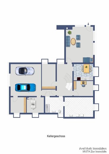 UG mit Garage und Gästebereich