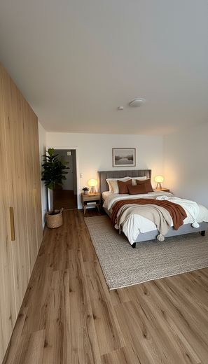 3 Zimmer Wohnung in Creglingen zu vermieten / Saniert im Dezember 2024 – Schlafzimmer KI möbliert