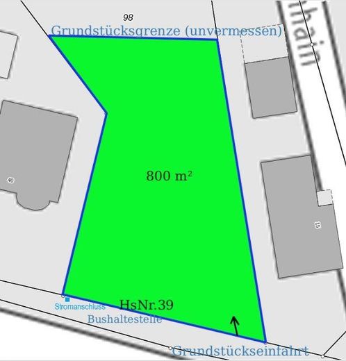800 m² provisions- und bauträgerfreies Baugrundstück in Königs Wusterhausen (Neue Mühle) – Grundstücksfläche