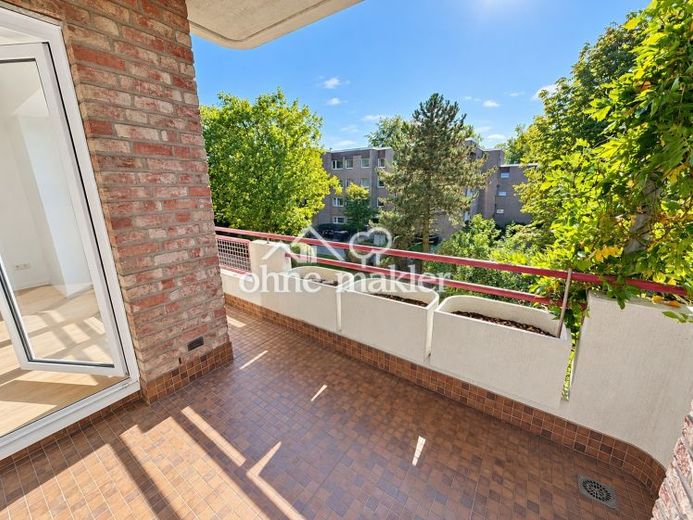 Café du matin sur le balcon, dîner préparé dans sa propre cuisine : appartement de 2 pièces à Münster – Photo 1