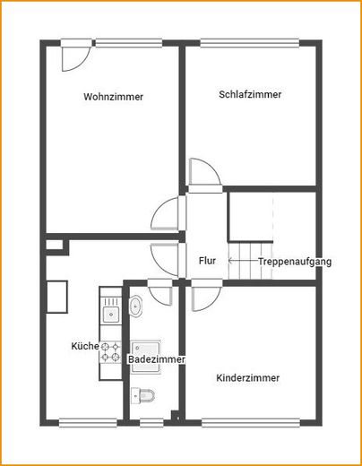 +++ Attraktives Endreihenhaus mit 2 Wohneinheiten in idyllischer Lage +++ – Obergeschoss