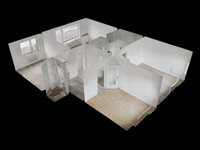 Moderne 3-Zi.-Whg. mit BALKON in Duisburg-Marxloh – 3D-Ansicht Grundriss