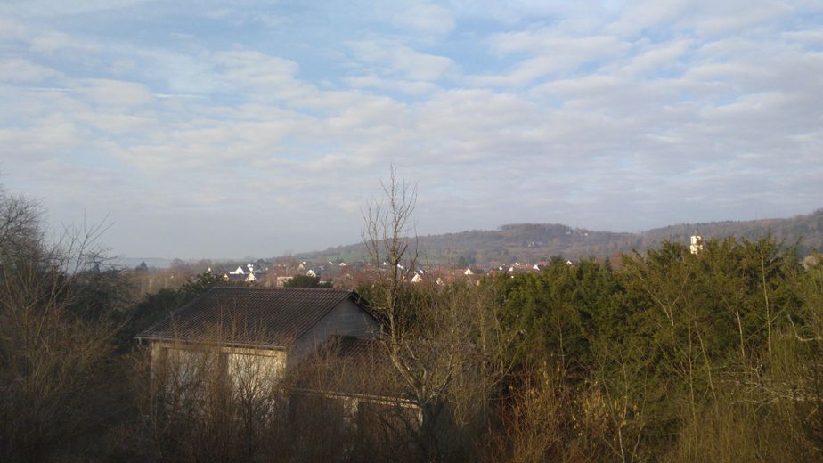 Aussicht zum Dorf hin
