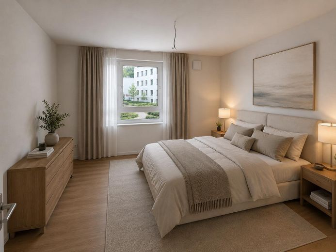 Ihr eigener Garten im Neubau – 65 m², Maintal, nahe Frankfurt – Schlafraum