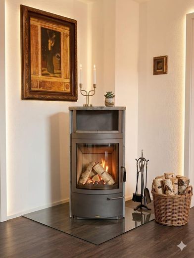 Kamin mit Speichersteinen
