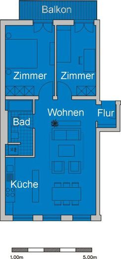 3-Raum-Balkonwohnung