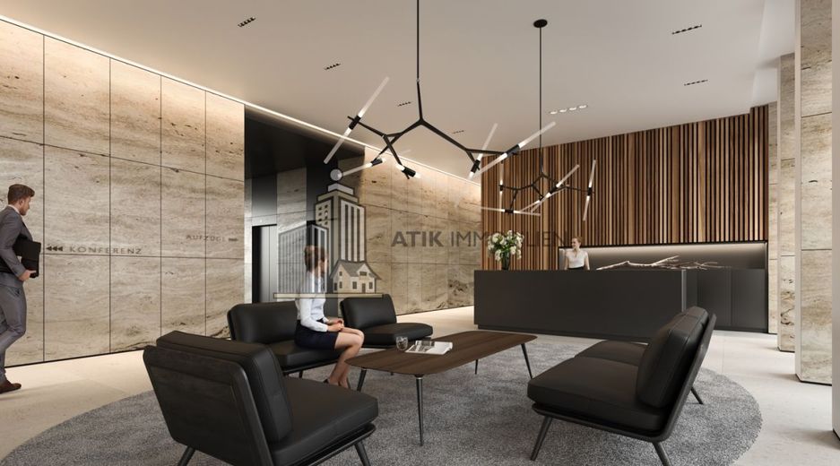 ATIK: 13. OG revitalisiertes High‑End‑Büro mit spektakulärem Stadtpanorama CARL RISE -provisionsfrei – Visualisierung