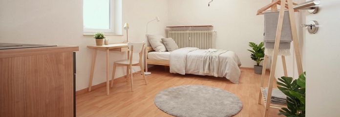 1-room apartment for rent in Vechta (WE 2.3) – Wohnraum (KI-Möblierung)