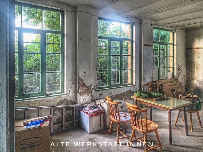 Maison à colombages avec cour intérieure, atelier et garage – vieille ville d’Uelzen, sans commission – Werkstatt innen