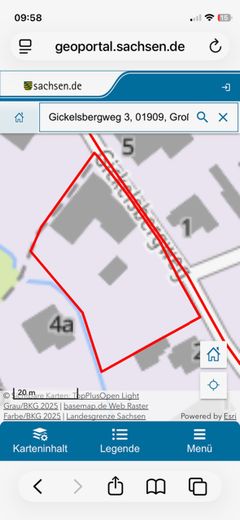 Großharthau b. Dresden- direkte Bahnanbindung – Flurkarte