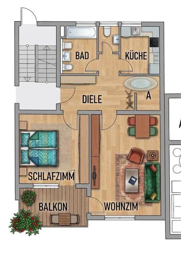 +++Bezugsfreie 2-Zimmer mit EBK, Balkon und Stellplatz+++ – फोटो 7