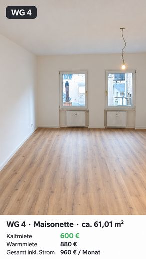 Gruntownie wyremontowane mieszkania i maisonette w strefie pieszej – WG 4
