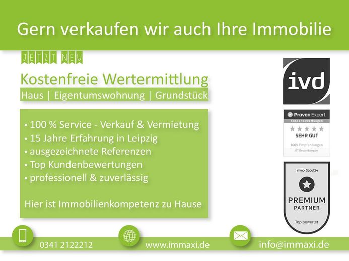 CONNEWITZ + 3-RAUM WOHNUNG HOCHPARTERRE + VERMIETET – Immaxi-Immobilien-Immobilienmakler-in-Leipzig