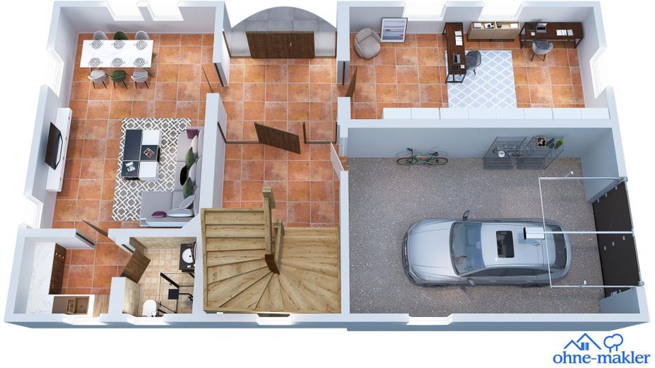 Casa unifamiliar versátil con galería, sauna y apartamento independiente – Erdgeschoss