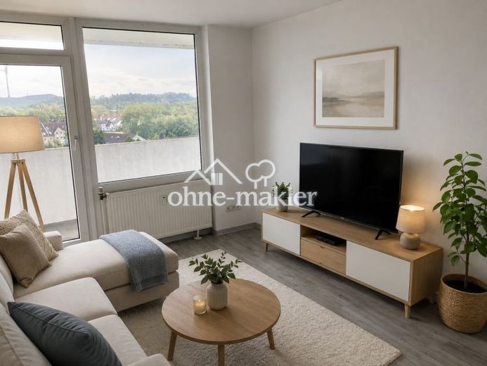 3-Zimmer-Wohnung mit großem Balkon und Fernblick | bezugsfrei – Foto 1