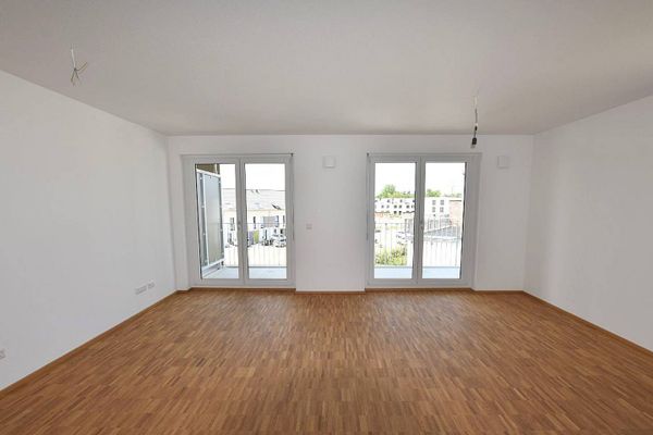Große 2-Zimmer-Neubauwohnung mit BALKON in verkehrsberuhigter Wohnlage