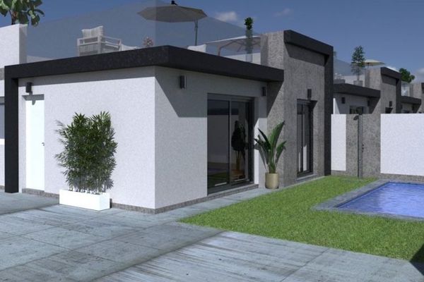 Moderne Villen mit 3 Schlafzimmern, 2 Bädern, Dachterrasse und Privatpool