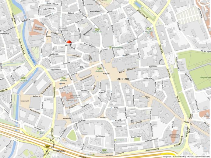 Kleine Boutique am Händelhaus – Geolyzer Kartenausschnitt