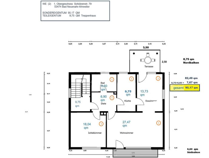 Grundriss  WE 2 