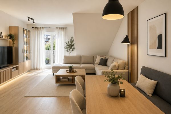 Attractive 3-room top-floor apartment with balcony, underground parking space & parking space in Mühlhausen-Rettigheim