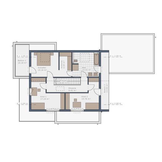 Architektonische Brillanz: Entdecken Sie das ideale Zuhause für Anspruchsvolle – Grundriss Obergeschoss