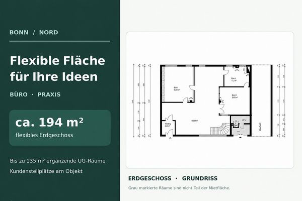 Flexible Büro- oder Praxisfläche im Bonner Norden