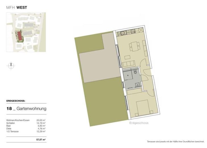 Schöne 2-Zimmer-Gartenwohnung in Bestlage in Höhenkirchen-Siegertsbrunn – Planansicht 