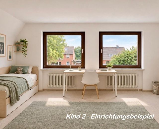 Sans commission – sans agent immobilier | Un espace modulable avec jardin idyllique à 5 km de la mer – Kind 2 Wohnbeispiel