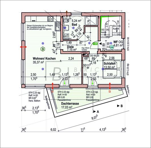 Ihr neues Zuhause in Pfuhl - Modernes Wohnen mit Dachterrasse – Dieser Grundriss ist nicht maßstabsgerecht und ist zur Maßentnahme nicht geeignet. Er dient nur der Vorinformation