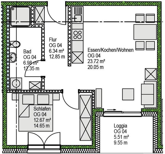 DAS STAUFFENBERG - 1. OG ETW 4 - KFW40 QNG - Hochwertig wohnen. Werthaltig profitieren. – Foto 3