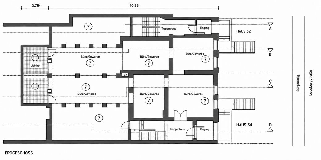 Wohnen & Arbeiten am Lousberg – 205 m² im Baudenkmal, 2 Stellplätze – Grundriss EG