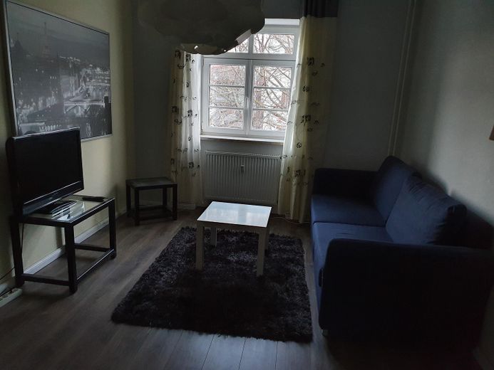 Fully furnished 2-room apartment in a central location in Erfurt – near the University of Applied Sciences and the city center – Wohnzimmer