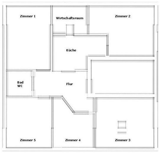 Inversión de capital: 5 habitaciones + plaza de aparcamiento, 8,5 % de rentabilidad bruta, potencial de ampliación del ático – Grundriss