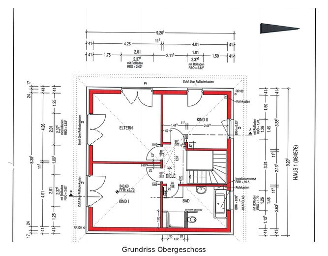 Yeni değerinde masif yapı ev (A+) – ısı pompası, tasarım mutfak ve Wallbox ile, Kulmbach – Grundriss OG