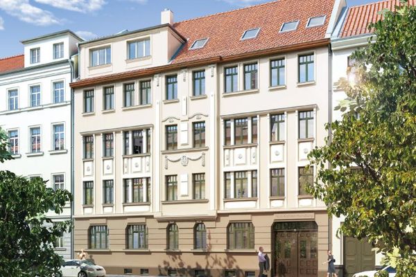 Solide Denkmal-Kapitalanlage in Leipzig-Lindenau: Vermietete 2-Zimmer-Wohnung im ruhigen Gartenhaus mit Balkon