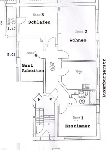 Geräumige 4 Zimmer in Köln Klettenberg – Grundriss
