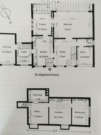 Stilvolles Einfamilienhaus in Oberneuland – Keller und Erdgeschoss