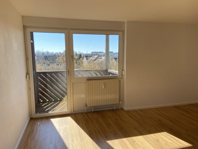 Blick zum Balkon