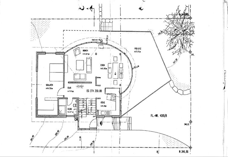 Dom jednorodzinny o wyjątkowej architekturze i dużym potencjale – Grundriss EG