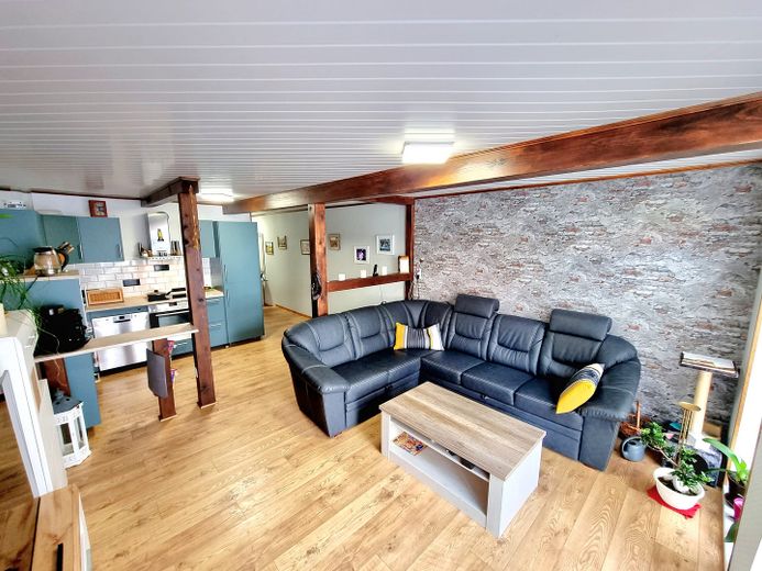 Stadthaus mit drei Ferienwohnung oder Monteuswohnung – Whg. 1 - Küche + Wohnzimmer