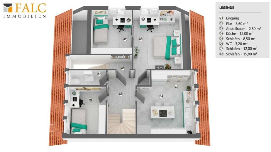 Kapitalanlage mit Potenzial - Maisonettewohnung in Bremen-Woltmershausen – Grundriss - Obergeschoss